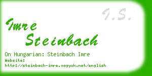 imre steinbach business card